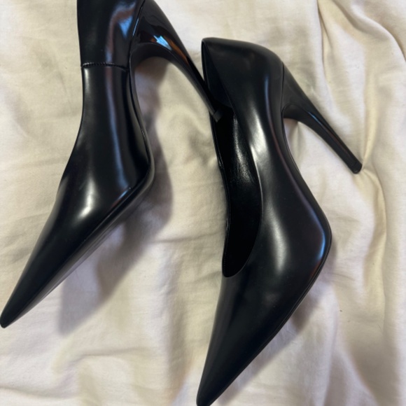 Nensi Dojaka Black Heeled Pumps size 38.5 - Picture 2 of 3